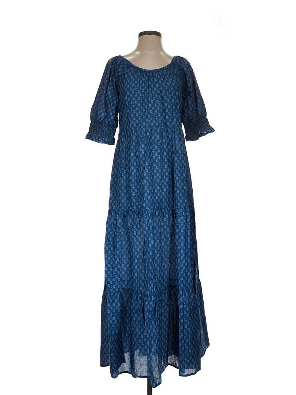 Faherty indigo floral willow dress EUC Size Small Retail $198